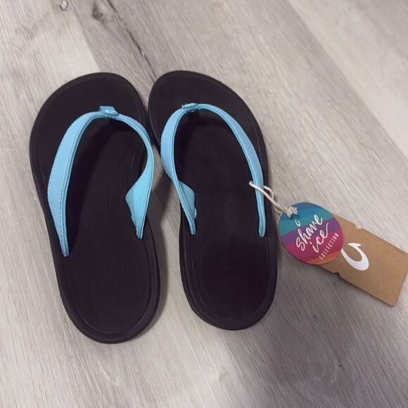 NWT- OluKai- KULAPA KAI- Shave ice edition-Cotton Candy/Black- Size US women’s 6 - Picture 4 of 10